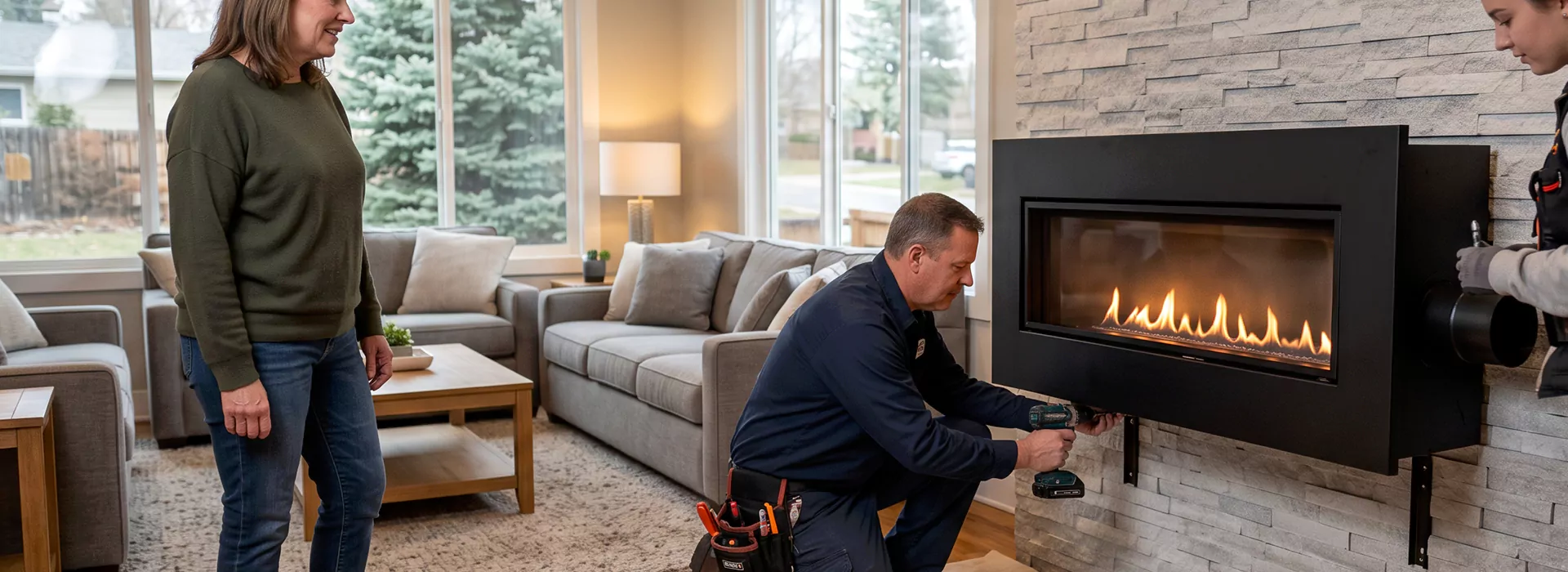 Floating Fireplace Installation La Habra, CA