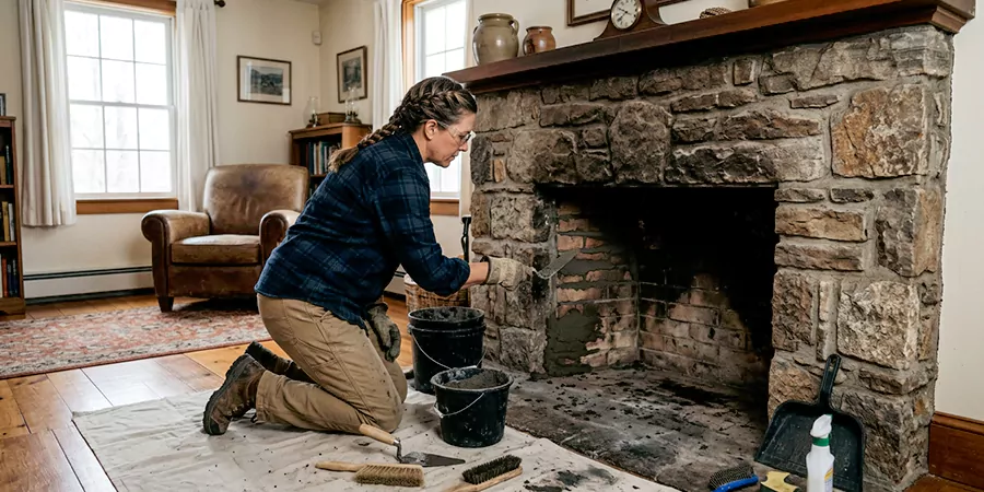 Refurbish Wood Burning Fireplace La Habra